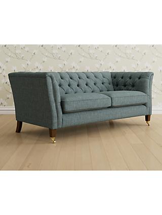 Chatsworth Range, Laura Ashley Chatsworth Medium 2 Seater Sofa, Teak Leg, Bainton Newport Blue