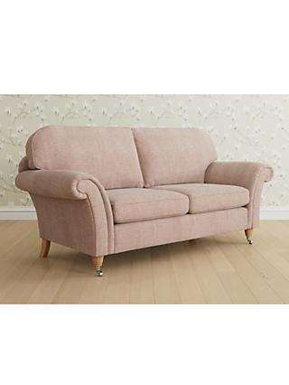 Mortimer Range, Laura Ashley Mortimer Large 3 Seater Sofa, Oak Leg, Edwin Blush