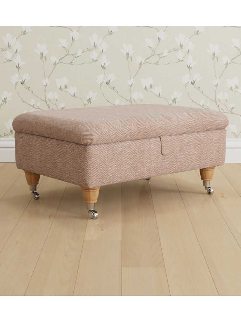 Laura Ashley Mortimer Footstool, Oak Leg