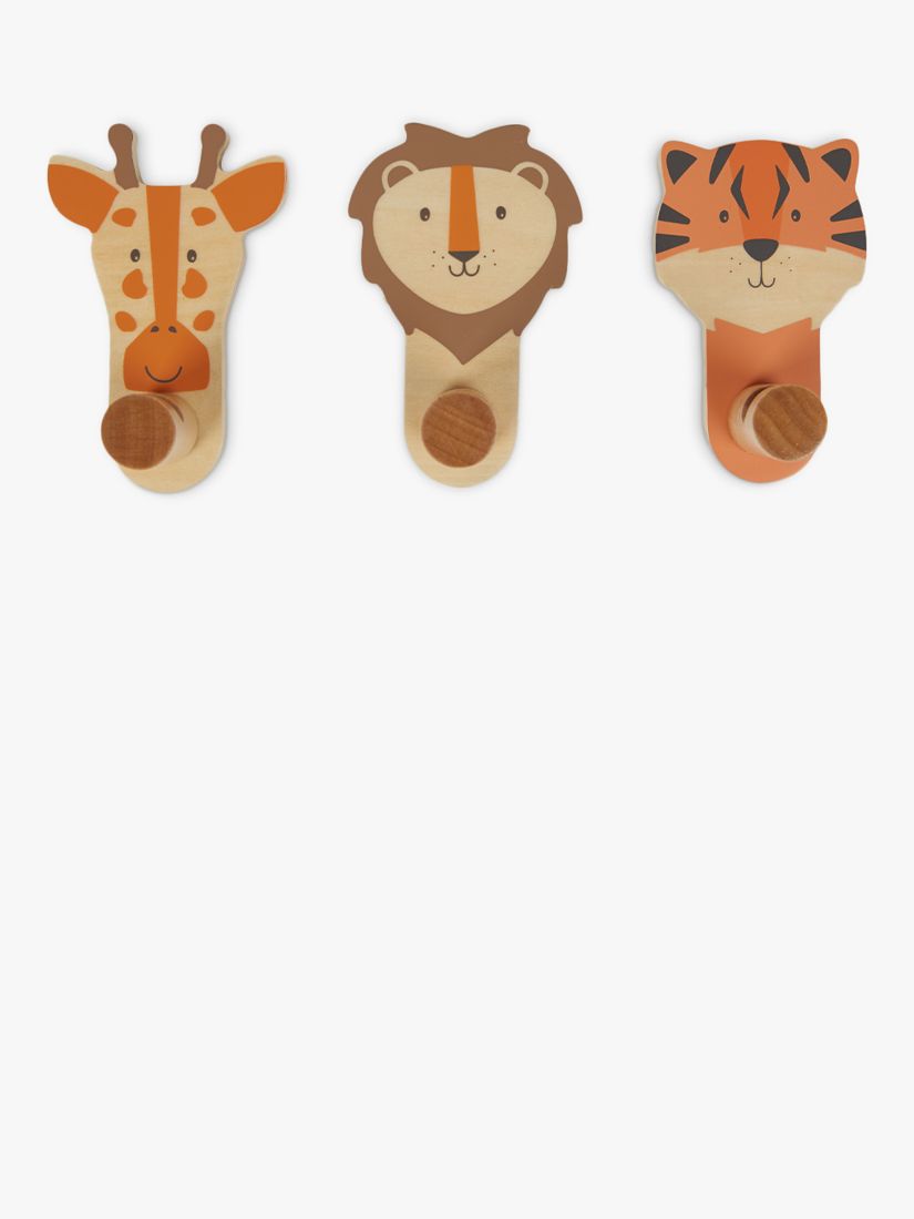 Great Little Trading Co Safari Animal Hooks, Set of 3