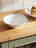John Lewis Aster Shaped Fine China Cereal Bowl, 18cm, White/Blue