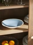 John Lewis Aster Shaped Fine China Pasta Bowl, 23cm, Blue/White