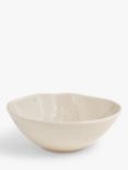 John Lewis Floral Debossed Stoneware Cereal Bowl, 16cm, White
