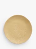 John Lewis Floral Debossed Stoneware Side Plate, 20.5cm, Yellow