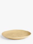 John Lewis Floral Debossed Stoneware Side Plate, 20.5cm, Yellow