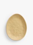John Lewis Floral Debossed Stoneware Egg Plate, 20.5cm, Yellow
