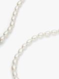 Lido Freshwater Pearl Rice Beaded Necklace, Silver