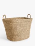 John Lewis Slouchy Oval Seagrass Basket, Natural