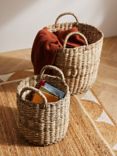 John Lewis Round Seagrass Storage Baskets, Set of 2, Natural