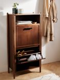 John Lewis Mid Century Shoe Cabinet, 2 Tier, Natural Honey