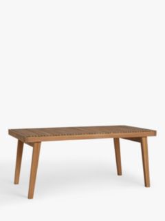 John Lewis Mona Rectangular Garden Dining Table, 175cm, FSC-Certified (Acacia Wood), Natural