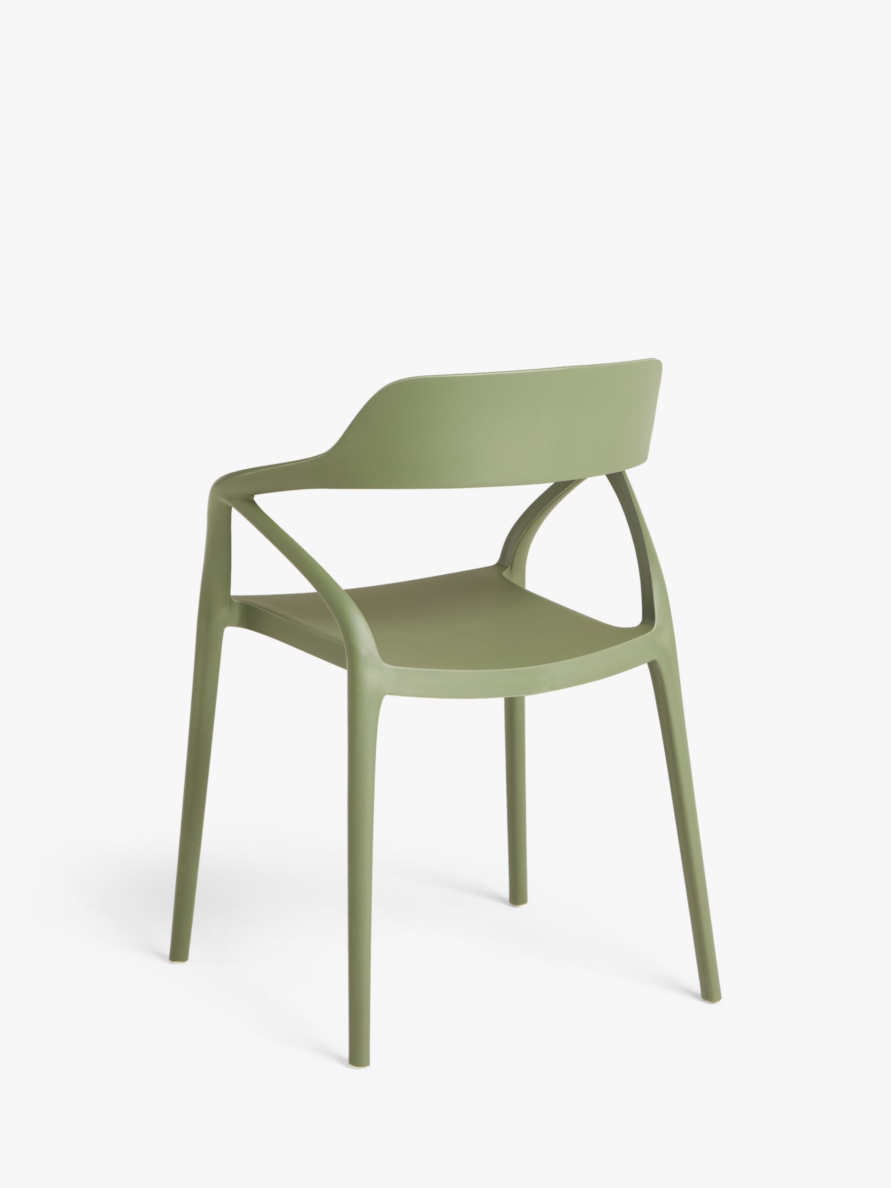 John Lewis Stacking Garden Chair, Set of 2, Army Green