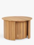 John Lewis Mona Cluster Nesting Round Garden Coffee Tables, Set of 2, FSC-Certified (Acacia Wood), Natural