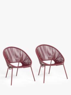 John Lewis Salsa Garden Chair Set of 2 Damson