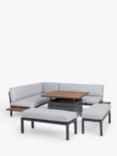 John Lewis Platform 8-Seater Corner Garden Dining/Lounge Set with Height-Adjustable Table, Grey