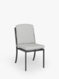 John Lewis Marlow Aluminium 4-Seater Square Garden Dining Table & Chairs Set, Grey