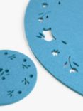 John Lewis Easter Round Felt Placemat & Coaster, Set of 4, Blue