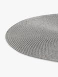 John Lewis ANYDAY Round Braided Placemats, Set of 4, Steel Grey