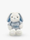 Babyblooms Personalised Little Bunny Jumper Soft Toy, Blue