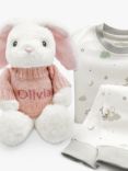Babyblooms Personalised Bunny With Jumper and Little Love Pyjamas