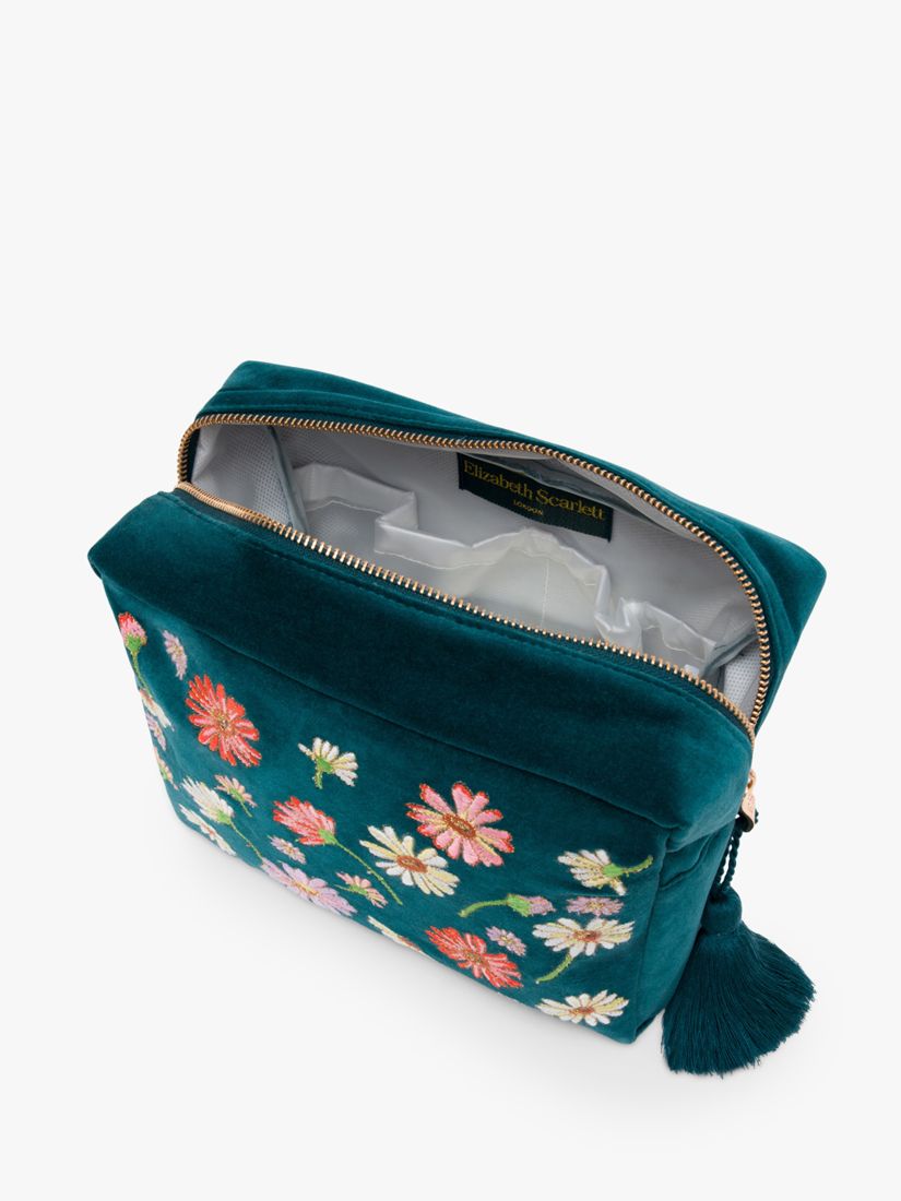 Elizabeth Scarlett Wild Flower Wash Bag, Rich Blue