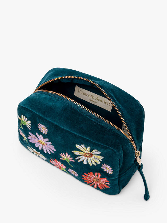 Elizabeth Scarlett Wild Flower Cosmetics Bag, Rich Blue 3