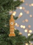 John Lewis Beaded Big Ben Christmas Tree Bauble, Gold