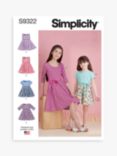 Simplicity Children's and Girls' Pullover Dresses Sewing Pattern, S9322