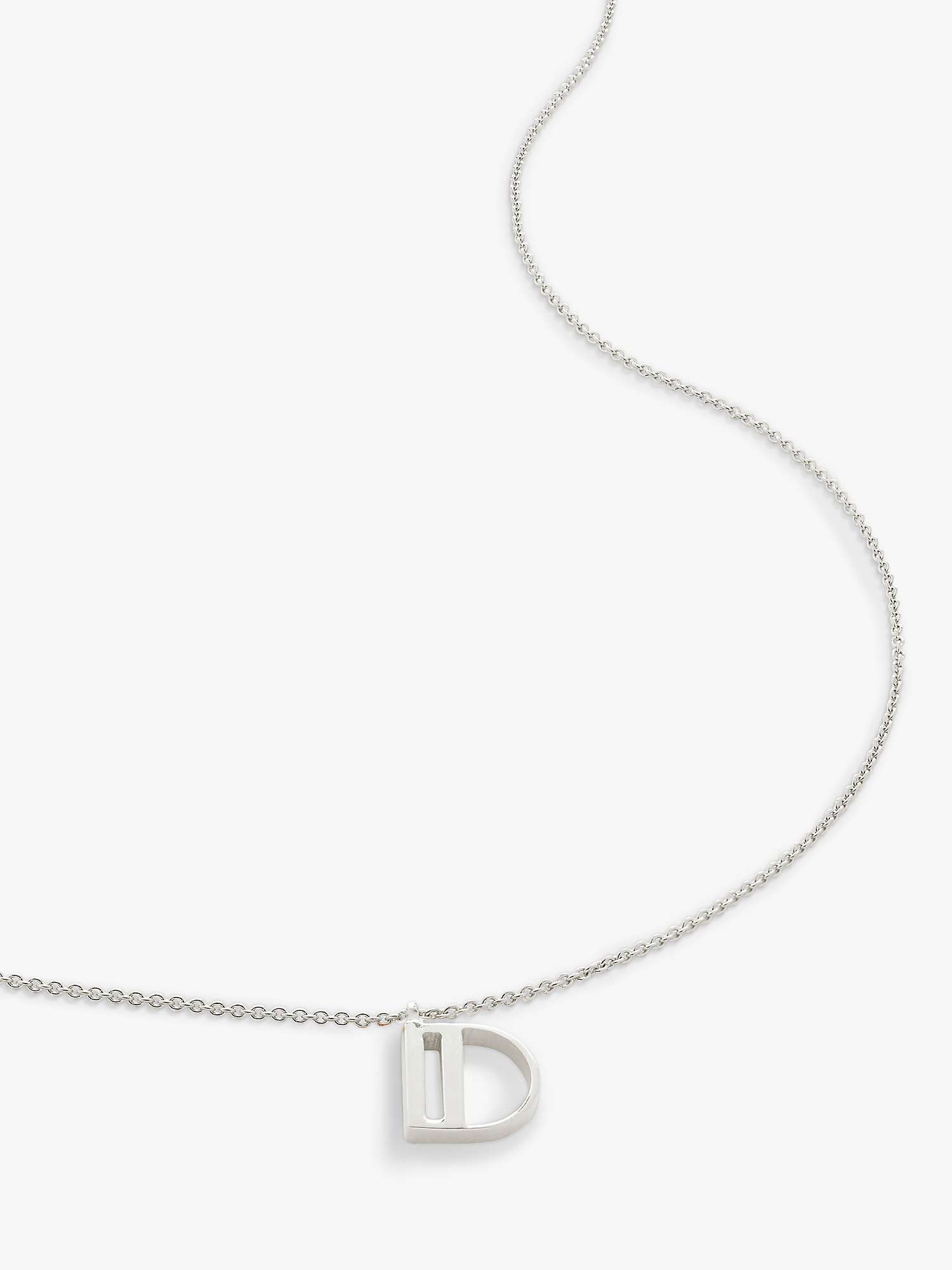 Buy Monica Vinader Initial Necklace, Silver Online at johnlewis.com