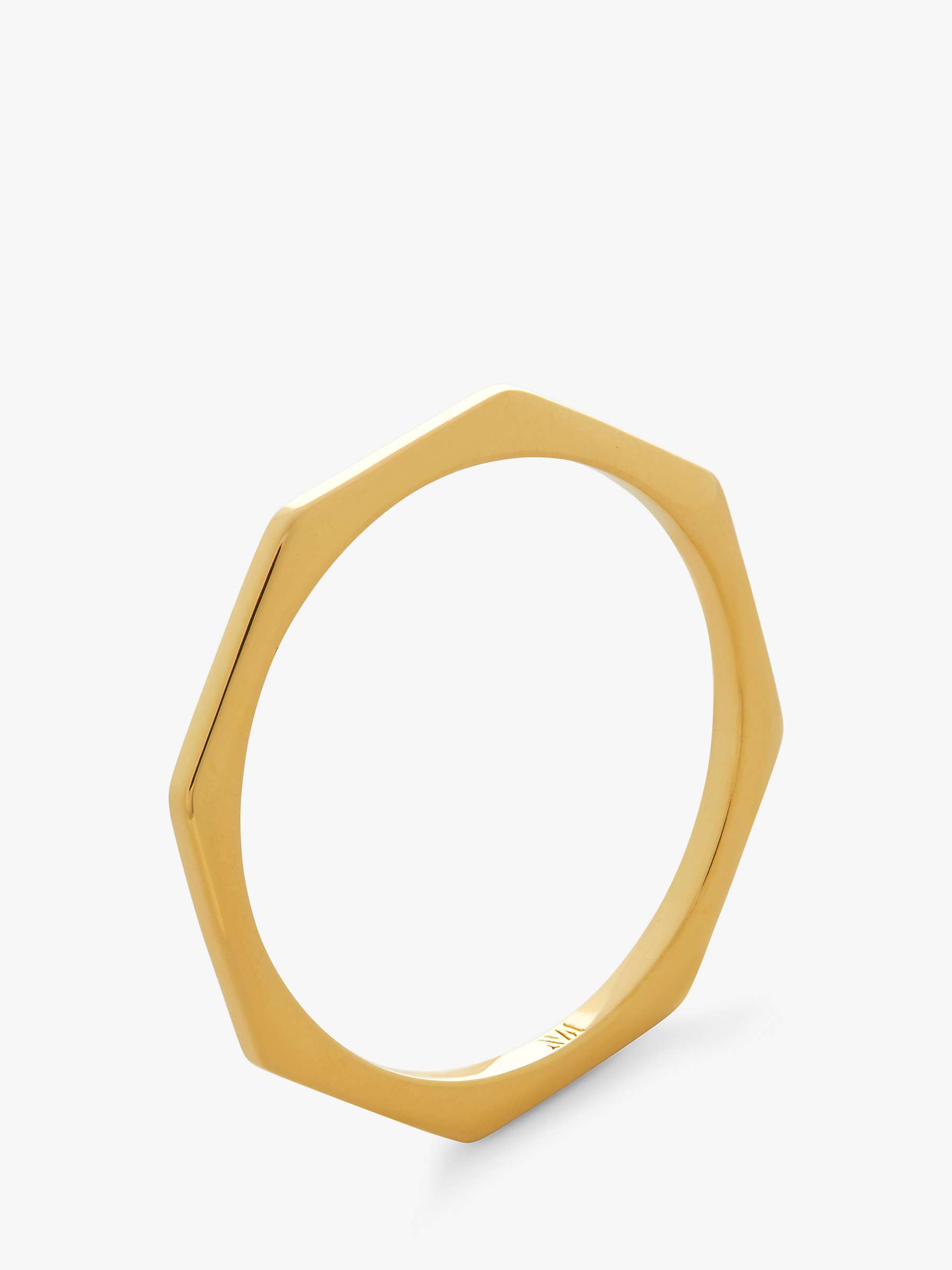 Buy Monica Vinader Octagon Stacking Ring, Gold Online at johnlewis.com