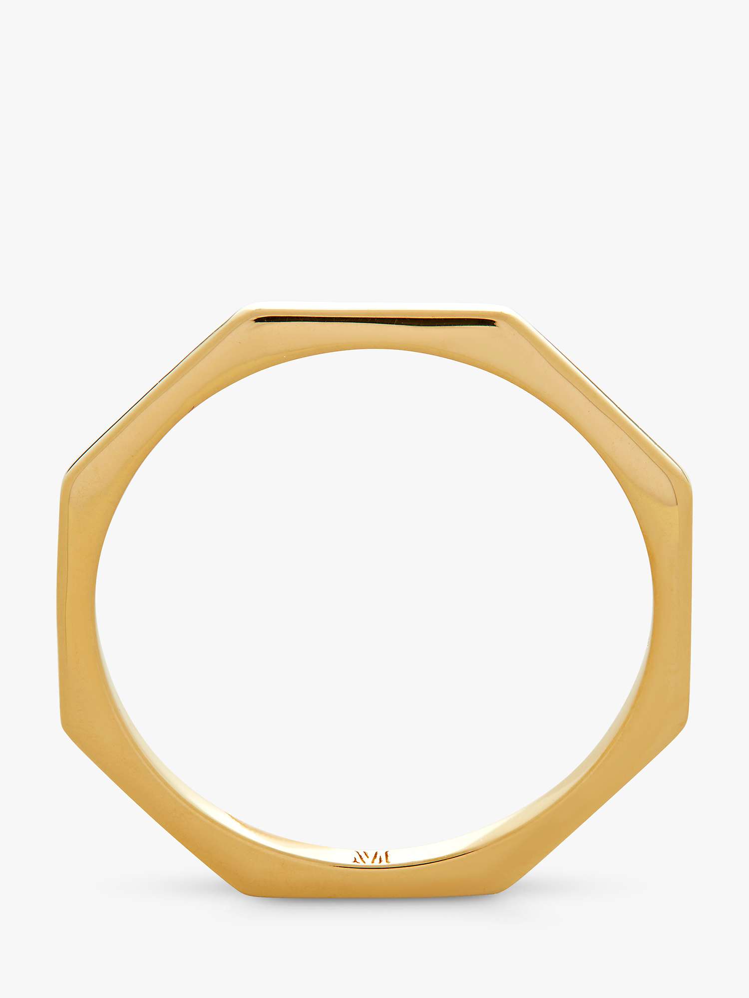 Buy Monica Vinader Octagon Stacking Ring, Gold Online at johnlewis.com