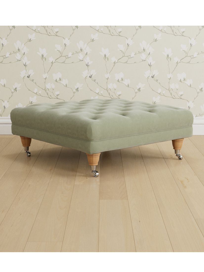 Laura Ashley Gloucester Footstool, Oak Leg