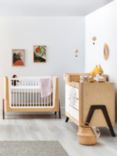 Gaia Baby Hera Cotbed and Dresser Bundle, Natural/White
