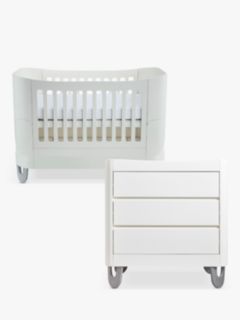 Gaia Baby Serena Cotbed & Dresser Room Set, White