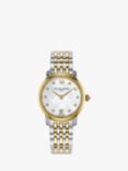 Frederique Constant FC-220MPWD1S23B Women's Classic Slimline Watch, Gold/Silver
