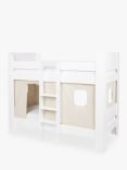 Great Little Trading Co Paddington Bunk Bed with Bed Curtain, White/Natural