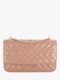 Dune Edorchie Quilted Chain Handle Shoulder Bag, Nude Patent