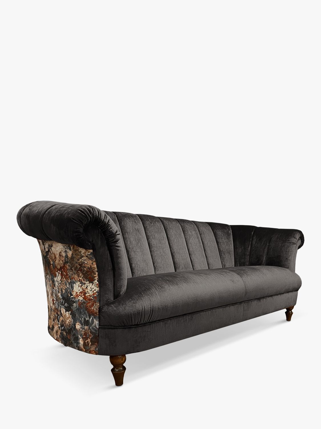 Carmen Range, Spink & Edgar by Tetrad Carmen Floral Back Grand 4 Seater Sofa, Dark Leg, Lafayette Dark Truffle