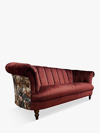 Carmen Range, Spink & Edgar by Tetrad Carmen Floral Back Grand 4 Seater Sofa, Dark Leg, Lafayette Cider