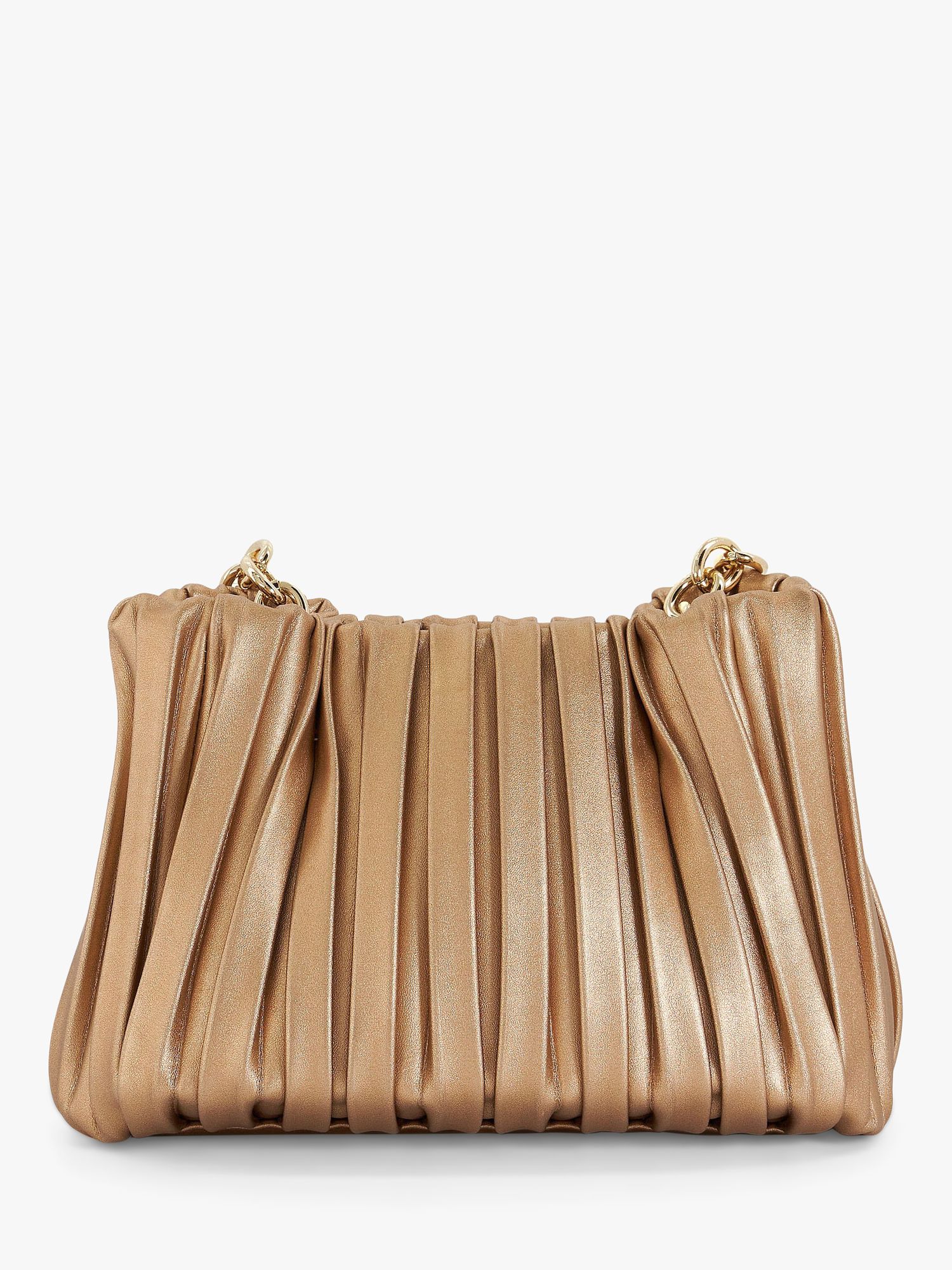 Dune Dinidominie Small Pleat Slouch Bag, Rose Gold