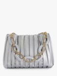 Dune Dinidominie Small Pleat Slouch Bag, Silver
