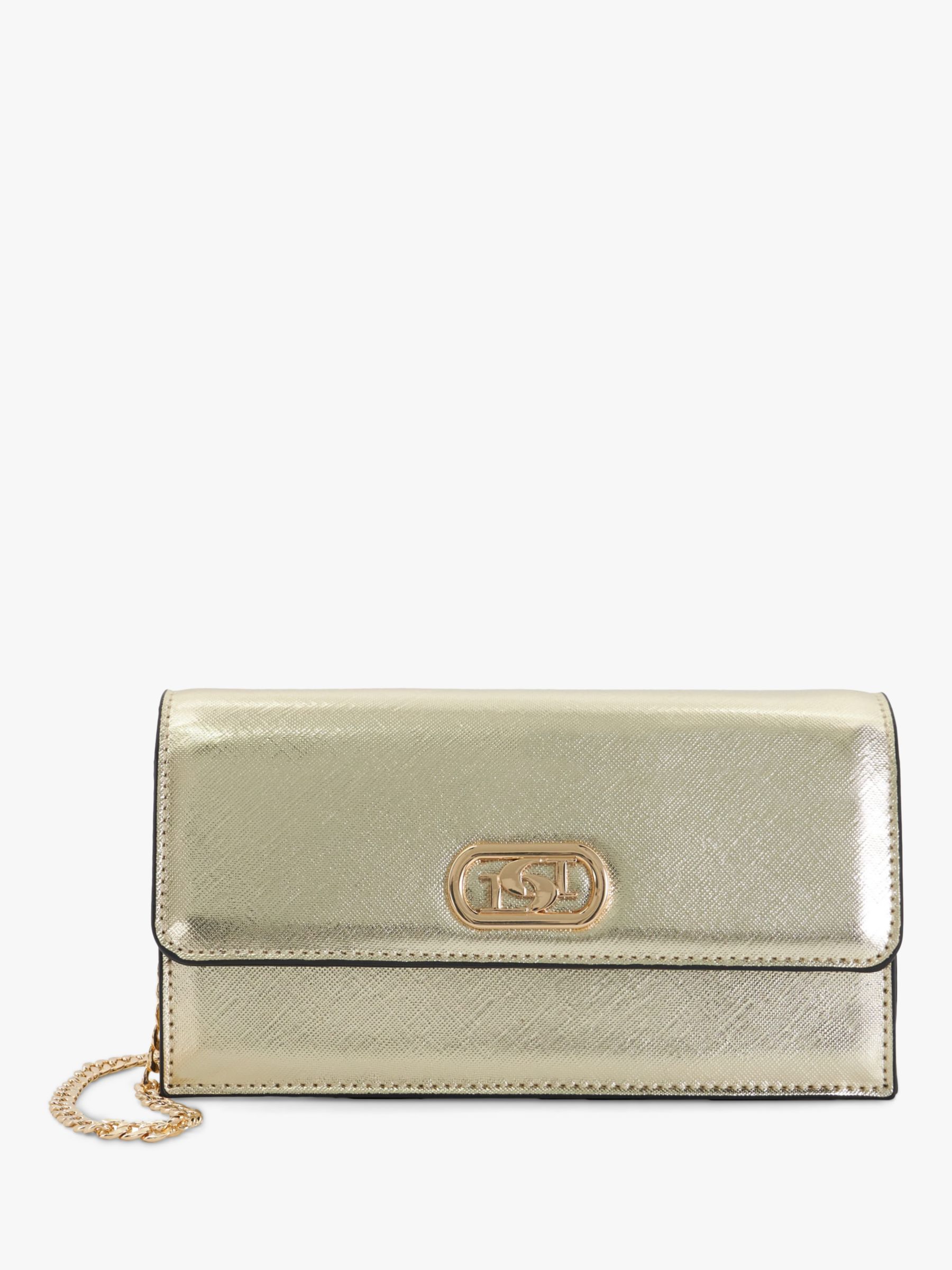 Buy Dune Sapphire Large Flapover Purse, Gold Online at johnlewis.com