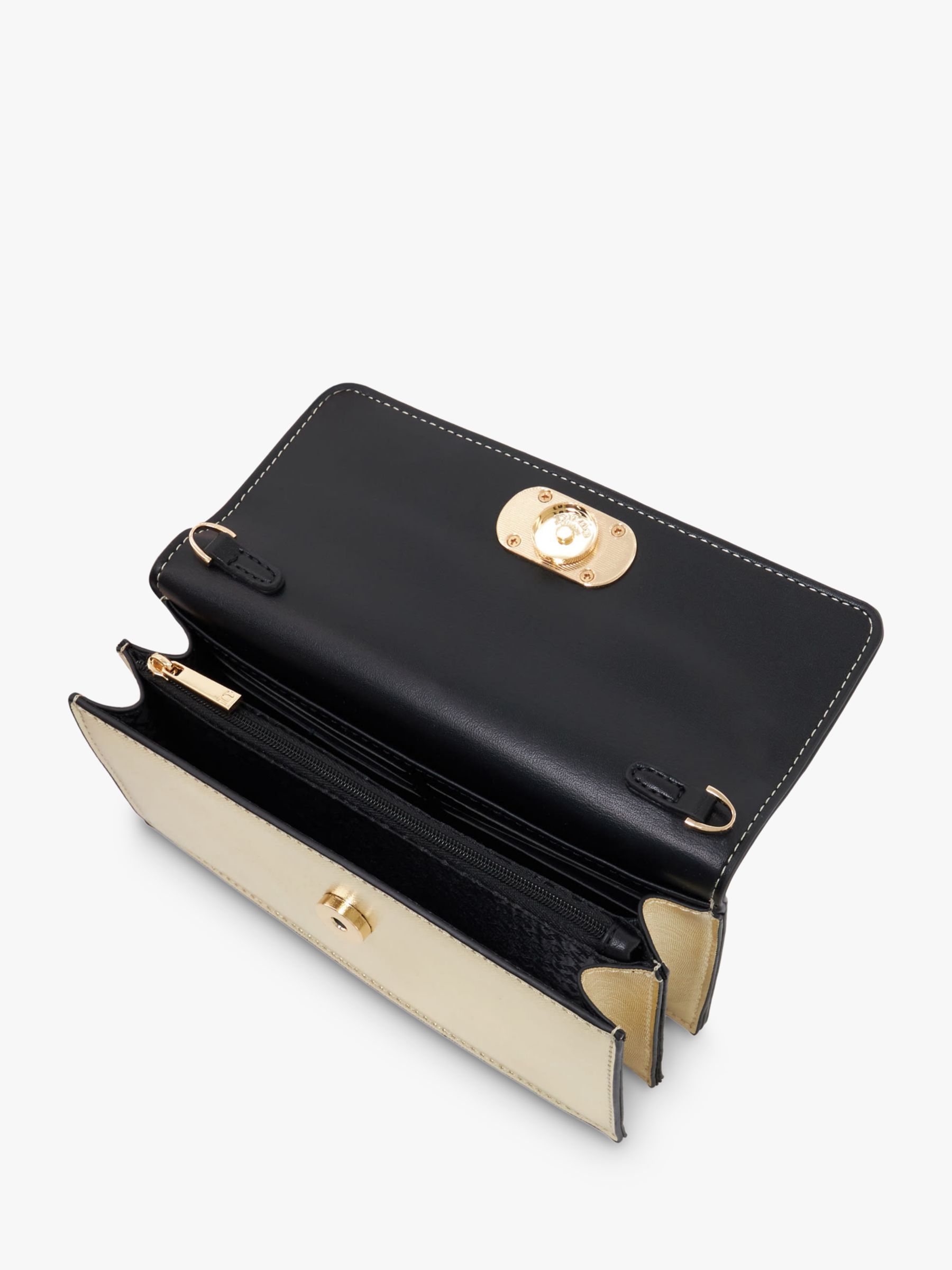 Buy Dune Sapphire Large Flapover Purse, Gold Online at johnlewis.com