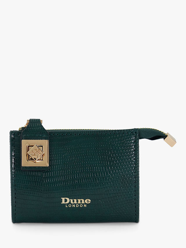Dune Koined Turnlock Cardholder, Dark Green