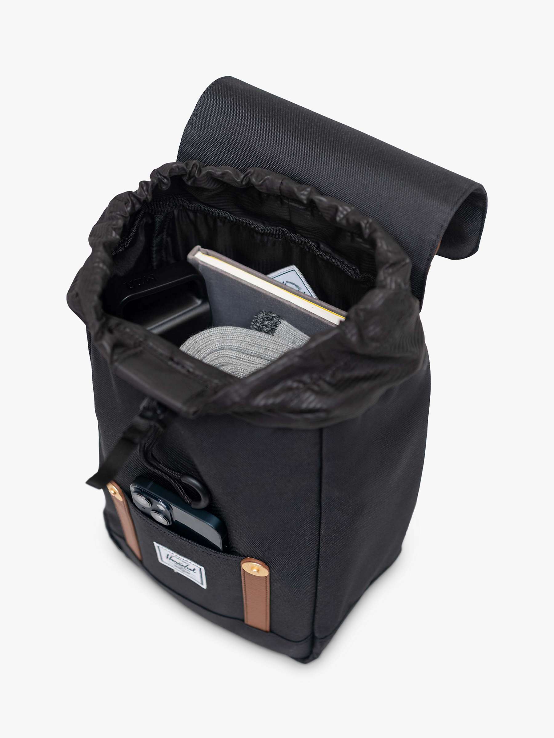 Buy Herschel Supply Co. Retreat Small Backpack, Black Online at johnlewis.com