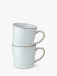 Denby White Speckle Stoneware Mugs, Set of 2, 400ml, White