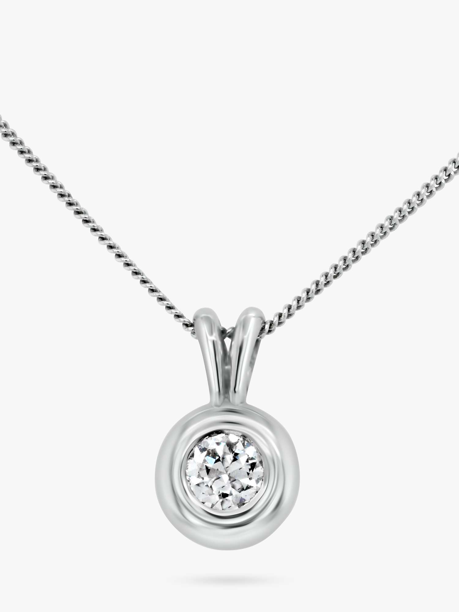 Buy Milton & Humble Jewellery Second Hand 9ct White Gold Diamond Pendant Necklace Online at johnlewis.com