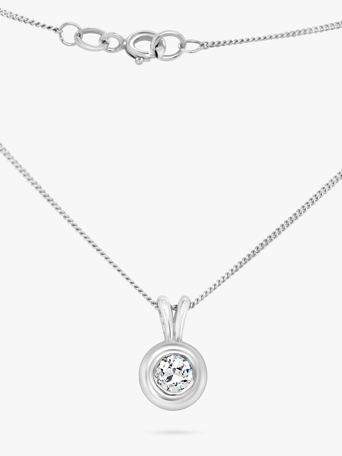 Buy Milton & Humble Jewellery Second Hand 9ct White Gold Diamond Pendant Necklace Online at johnlewis.com