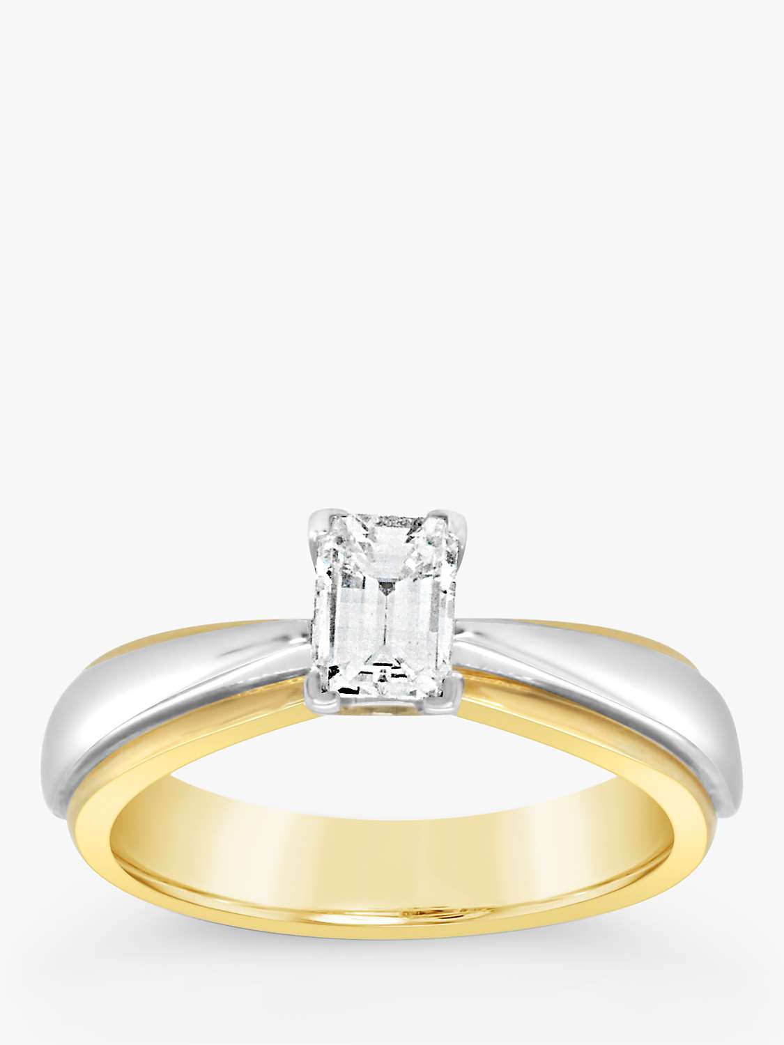 Buy Milton & Humble Jewellery Second Hand 18ct White & Yellow Gold Solitaire Diamond Engagement Ring Online at johnlewis.com