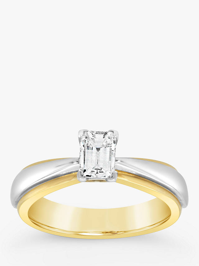 Milton & Humble Jewellery Second Hand 18ct White & Yellow Gold Solitaire Diamond Engagement Ring